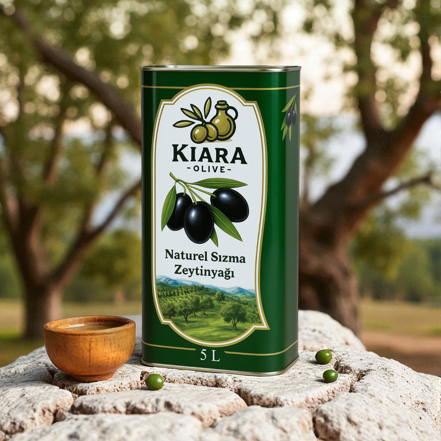 Yüksek Polifenol Naturel Sızma Gurme Zeytinyağı 5 Litre